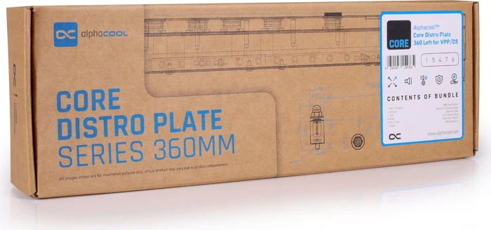 Alphacool Core Distro Plate 360 Rechts VPP/D5, Verteilerplatte