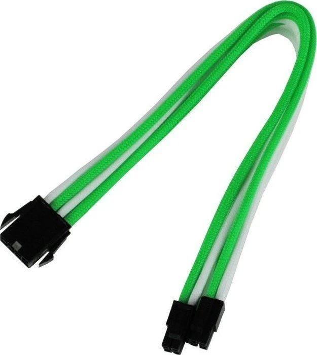 Nanoxia 8-Pin EPS Verlängerung 30cm, single grün/weiß