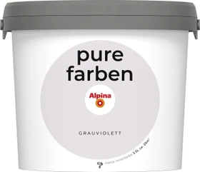 Alpina Farben Pure Farben Wandfarbe grauviolett innen grau, 2.5l