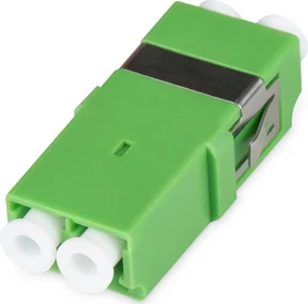 Digitus LWL/LWL-Kupplung, LC-Duplex auf APC-Duplex Kupplung, SM, OS2, ohne Flansch Kupplung, ohne Flansch, grün