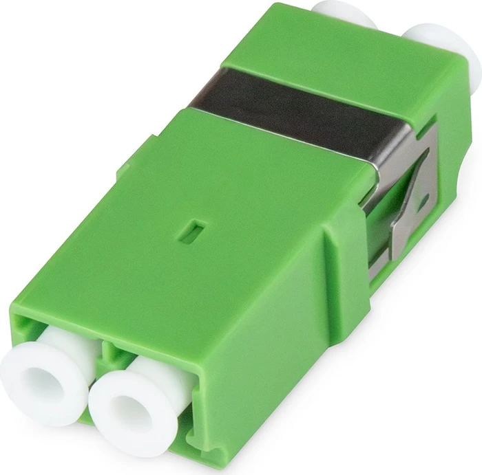 Digitus LWL/LWL-Kupplung, LC-Duplex auf APC-Duplex Kupplung, SM, OS2, ohne Flansch Kupplung, ohne Flansch, grün