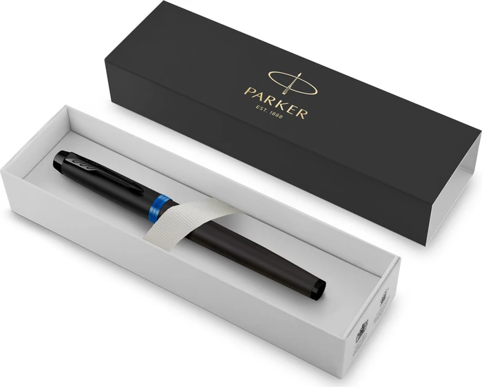 Parker IM Vibrant Rings schwarz, rechte Hand, mittel, Geschenkbox