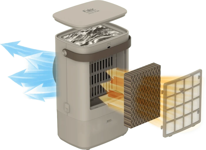 Fakir TC 400 Air Cooler Turmventilator/Luftkühler milk coffee
