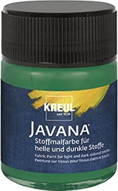 Kreul Javana Stoffmalfarbe für helle und dunkle Stoffe, dunkelgrün, 50ml