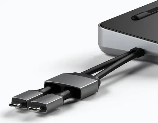 Satechi Dual Dock Stand mit NVMe, USB-C 3.1 [Stecker]