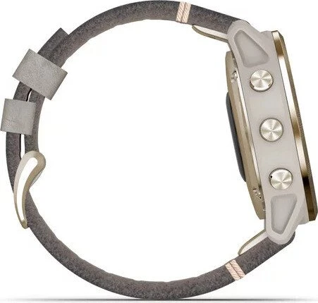 Garmin Fenix 6S Sapphire light gold/shale grey leather