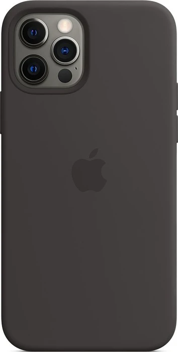 Apple Silikon Case mit MagSafe für iPhone 12/iPhone 12 Pro schwarz