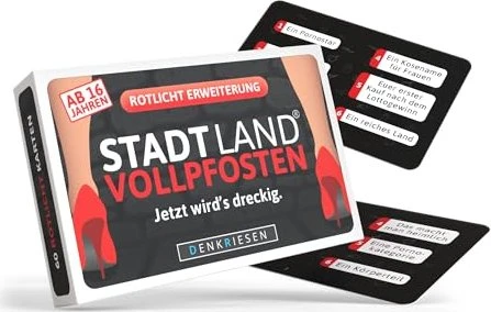 Stadt Land Vollpfosten - Das Brettspiel - Rotlicht Edition Jetzt wird's dreckig (Erweiterung)