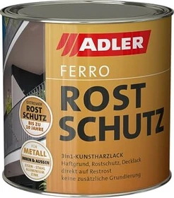 Adler Ferro Rostschutz Metallschutz-Lack tiefschwarz (RAL9005), 2.5l