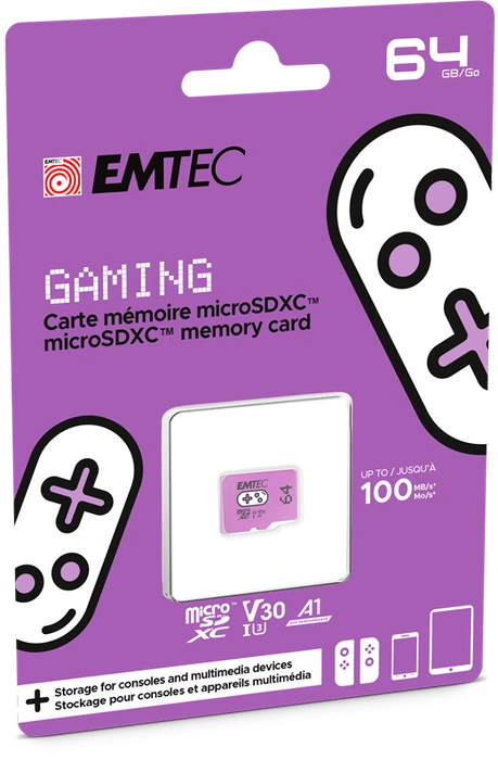 Emtec GAMING R100/W50 64GB, UHS-I U3, A1, Class 10