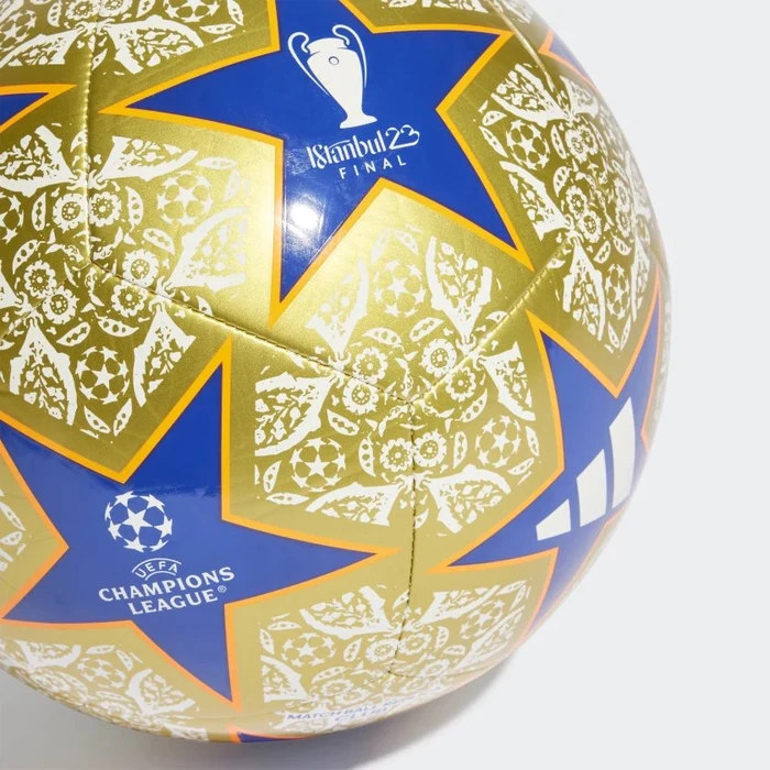 adidas UCL Club Istanbul Fußball gold metallic/white/royal blue/solar orange