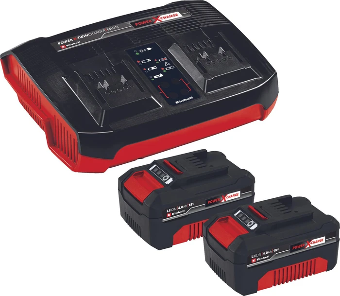 Einhell Power X-Change Starterset 18V, 4.0Ah, Li-Ionen, 2 Akkus [8.0Ah] [144Wh]