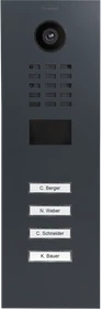 DoorBird D2104V IP Video Türstation mit 4 Ruftasten RAL 7016, Edelstahl V2A