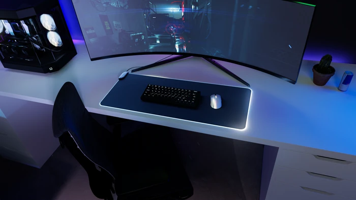 Hyte CNVS Intense Play Mat qRGB Gaming Mauspad, schwarz