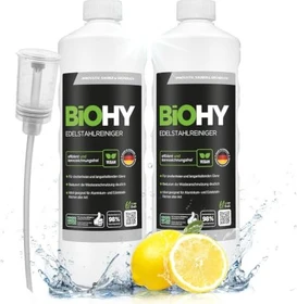 BiOHY Edelstahlreiniger, 2l (2x 1l)