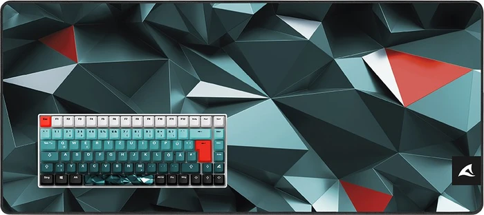 Sharkoon Skiller SGK50 S3 Design Bundle D1 - XXL Mousemat+Keycaps, Kunststoff (PBT) Double-Shot, türkis/orange, 85 Tasten, ISO-DE