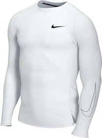 Nike Pro Dri-FIT Funktionsshirt langarm weiß/schwarz (Herren)
