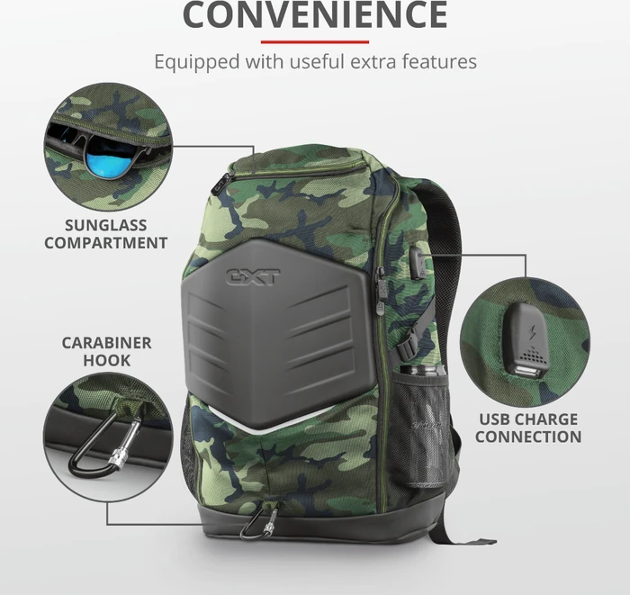 Trust Gaming GXT 1255 Outlaw Gaming Backpack, camouflage