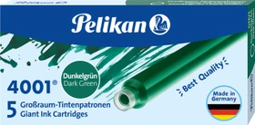 Pelikan 4001 Großraum-Tintenpatrone dunkelgrün, 5er-Pack