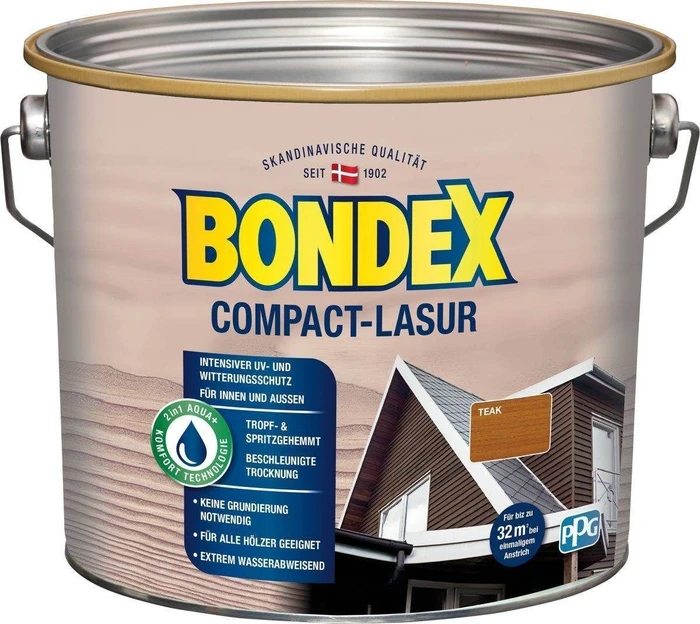 Bondex Compact-Lasur Außen Holzschutzmittel, 2.5l