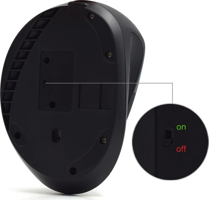 Ewent Wireless Ergonomic Mouse schwarz, USB