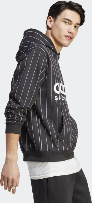 adidas Pinstripe Fleece Hoodie schwarz (Herren)