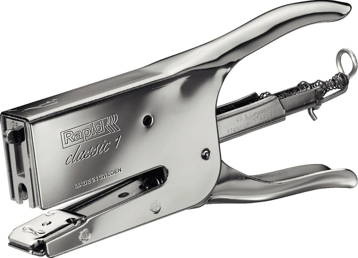 Rapid Classic K1 Heftzange für Typ 24, silber/chrom