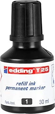 edding T25 Permanentmarker Tintenflasche schwarz, 30ml