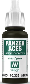 Vallejo Panzer Aces 033 german tankcrew black, 17ml