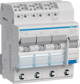 Hager Fehlerstrom-Leitungsschutzschalter 3X 1P+N 6kA B-10A 30mA Typ A QuickConnect