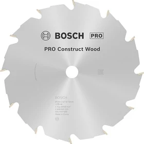 Bosch Professional PRO Construct Wood Kreissägeblatt 12Z, 184x2.6x16mm, 1 Stück