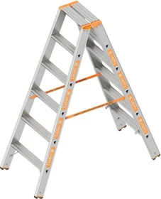Layher Topic 1043 Alu 2-tlg. Stehleiter, 2x 6 Stufen