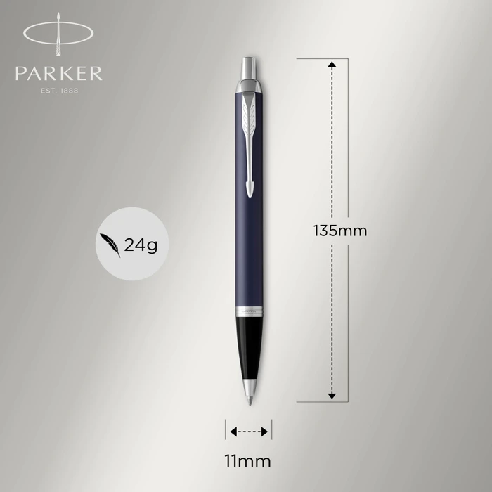 Parker IM Kugelschreiber matte blue/chrome trim, Geschenkbox