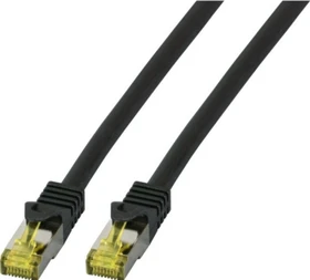 EFB Elektronik Patchkabel, Cat7/Cat6a, S/FTP, RJ-45/RJ-45, 0.5m, schwarz