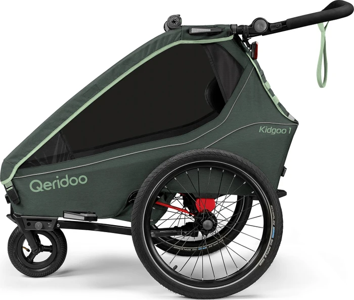 Qeridoo Kidgoo 1 Fahrradanhänger forest green (Modell 2026)