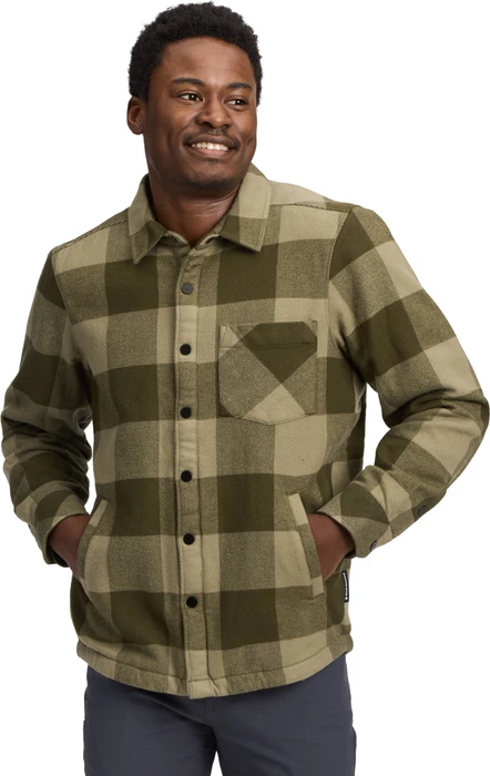 Black Diamond Project Lined Flannel Hemd langarm dark moss/pine smoke (Herren)