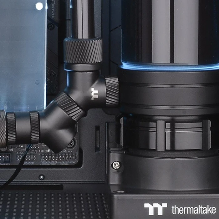 Thermaltake Pacific SF 45 & 90° Adapter G1/4", schwarz