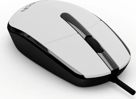 C-Tech WM-10W Wired Mouse weiß/schwarz, USB