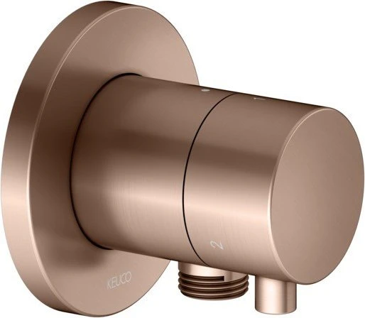 Keuco IXMO 59548 Comfort 3-Wege Umstellventil mit Schlauchanschluss rund rotgold gebürstet