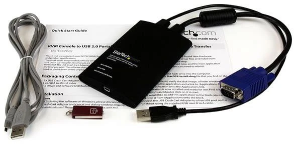 StarTech KVM Console to Laptop USB 2.0 Portable Crash Cart Adapter with File Transfer & Video Capture