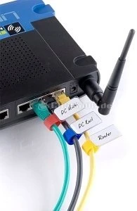 LABEL THE CABLE LTC Mini Tags Klett-Kabelbinder, weiß, 10er-Pack