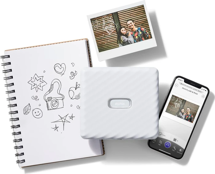 Fujifilm instax Link WIDE, Ash-White