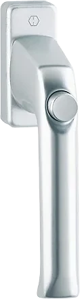 Hoppe London 013SV/U34 Aluminium Fenstergriff mit Druckknopf, selbstsperrend, 32mm Stiftlänge, silber