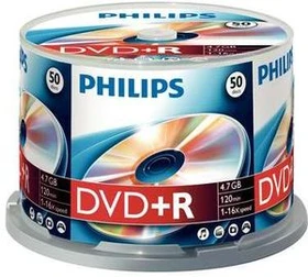 Philips DVD+R 4.7GB,  50er Pack