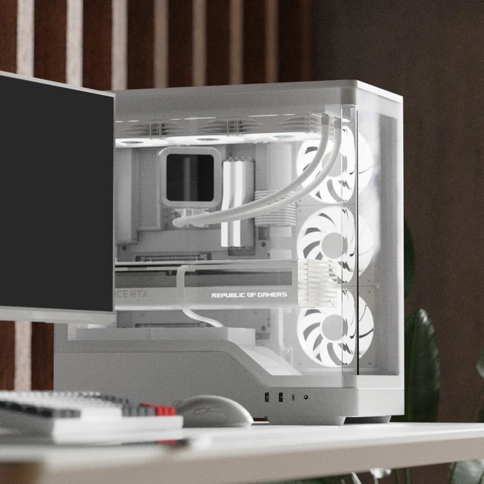 AeroCool P500A White, Glasfenster