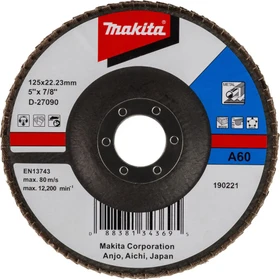 Makita Fächerschleifscheibe K60, 125x22.23mm, 1 Stück