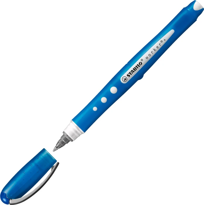 STABILO worker+ colorful Medium Tintenroller (Mine) blau/weiß