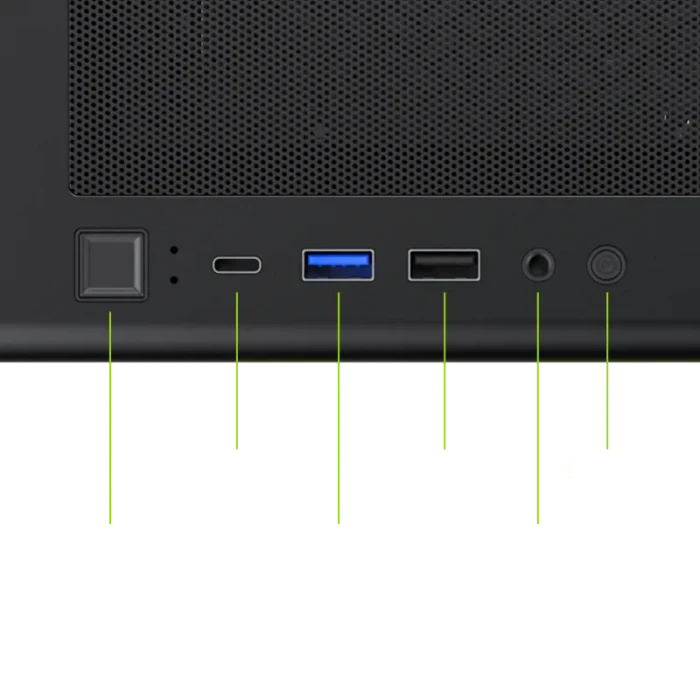 GameMax Aeris 330 MB, schwarz/braun, Glasfenster