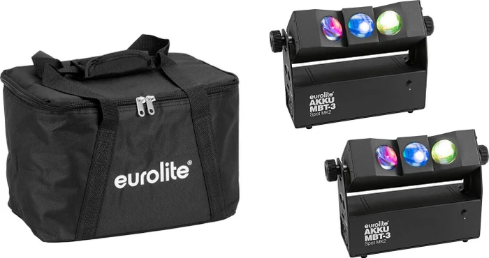 Eurolite Set 2x AKKU MBT-3 Spot MK2 + Soft-Bag