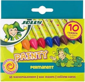 Jolly Wachsmalkreide Painty, 10 Farben, 10er-Pack